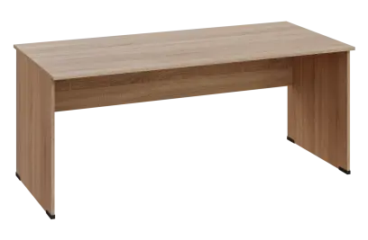 EPL 28 - 18 stůl kancelářský, dřevěná podnož, deska 25 mm, široký 1800 mm, dub bardolino